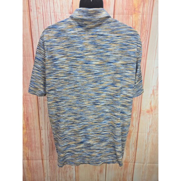 Johnston & Murphy Peruvian Organic Cotton Polo XL Blue Pattern - Picture 2 of 7